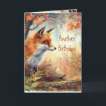 Cartão Funny Fox Birthday Animal Willife Nature<br><div class="desc">Brincadeira Natureza da Vida Selvagem Animal</div>
