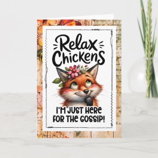 Cartão Funny Fox In The Hen House Humor Card