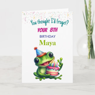Cartão Funny Frog Birthday Card for kids