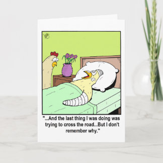 Cartão Funny get well card