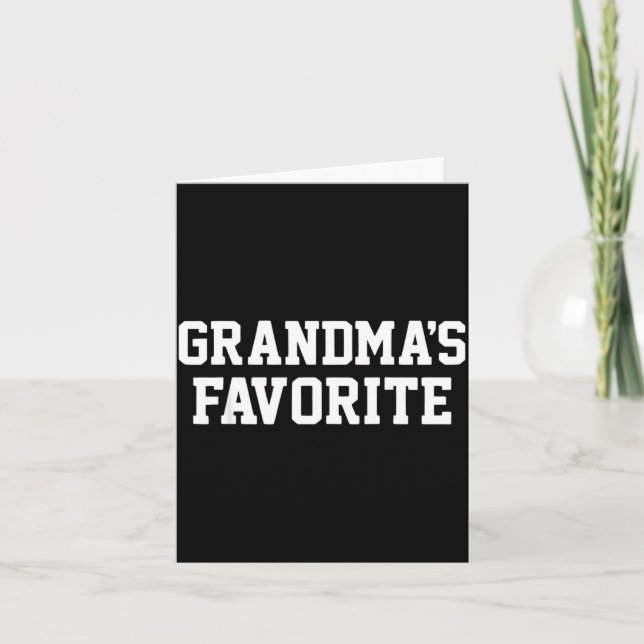 Cartão Funny Grandma's Favorite Black Modern Clic Crew  (Frente)