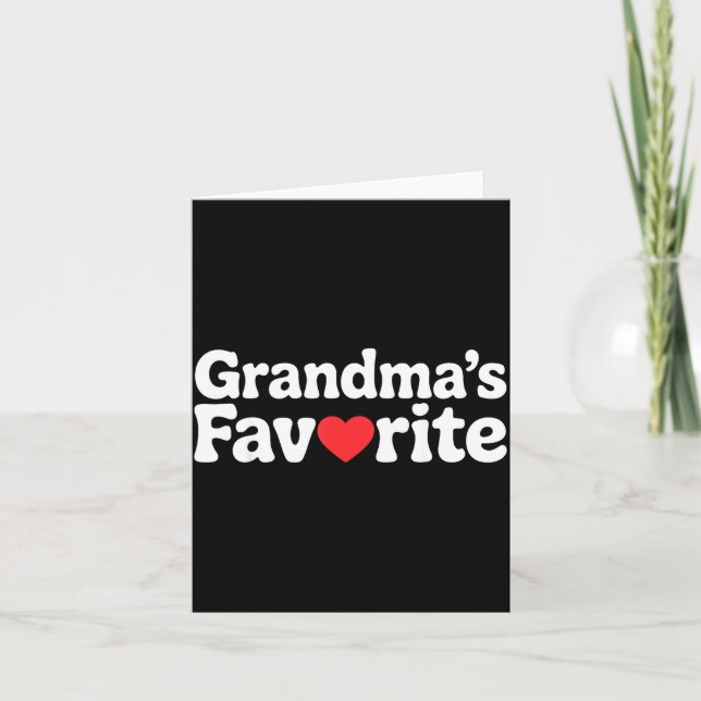 Cartão Funny Grandmas Favorite Family Humor Tees For Men  (Frente)
