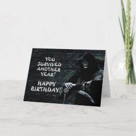 Cartão Funny Grim Reaper Birthday