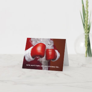 Cartão Funny Guy's Santa List Christmas Card