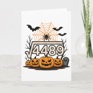 Cartão Funny Halloween Raiz Quadrada 4489 67 Meme Matemát