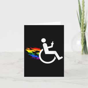 Cartão Funny Handicap Disabled Lésbica Amputee Lgbt Gay W