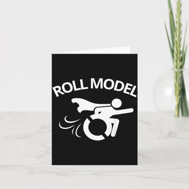 Cartão Funny Handicapped Sarcastic Wheelchair  (Frente)