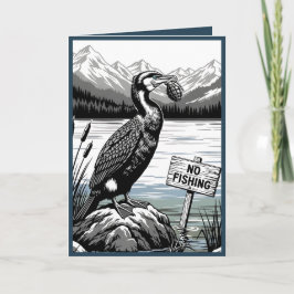 Cartão Funny Happy Birthday card for anglers