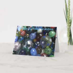 Cartão Funny Happy Birthday Grandma Marbles Card