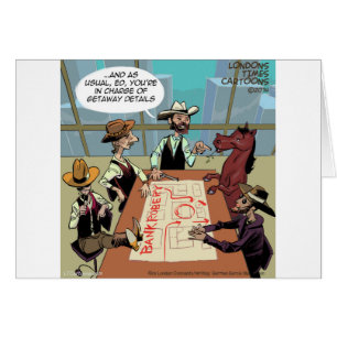 Cartão Funny Horse Bank Robber