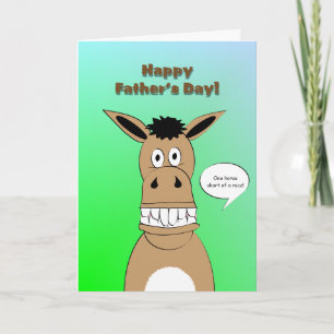 Cartão Funny Horse Face Father's Day