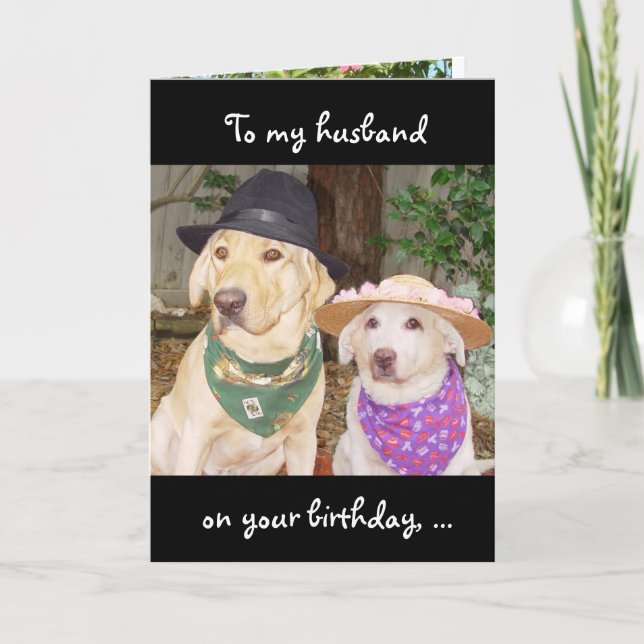 Cartão Funny Husband Birthday (Frente)