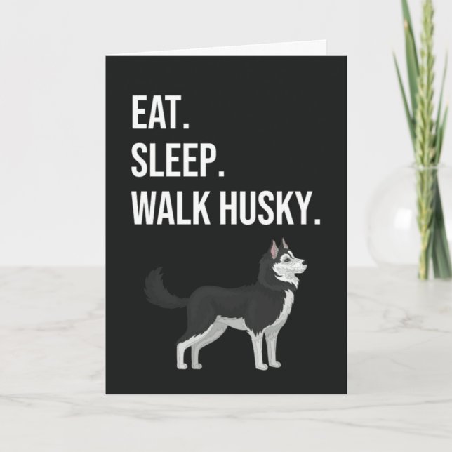 Cartão Funny Husky Cards Puppy Dog Blue Eyes Pet Owner (Frente)