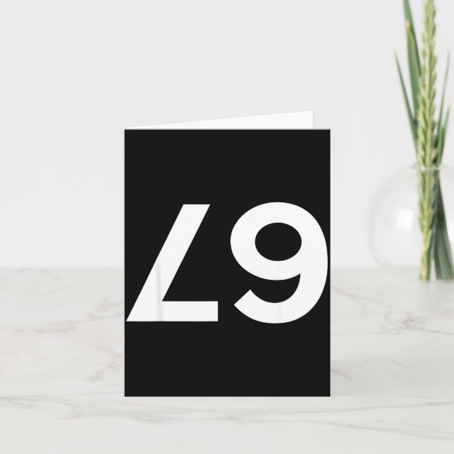 Cartão Funny Ide Down Backwards 67 Meme  (Frente)