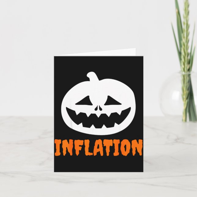 Cartão Funny Inflation Halloween Costume Couple Matching  (Frente)