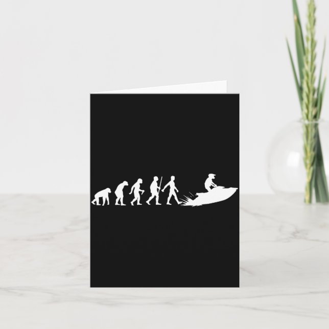 Cartão Funny Jet Ski Design For Men Women Kids Jetski Lov (Frente)