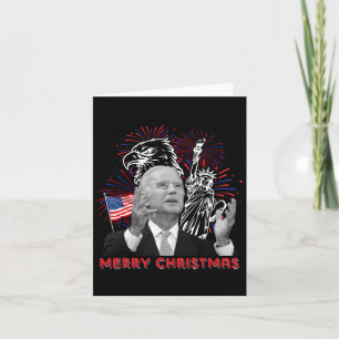 Cartão Funny Joe Biden Feliz Natal Em Julho Bandeira Dos 