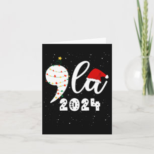 Cartão Funny Kamala Harris 2024 Comma La Christmas