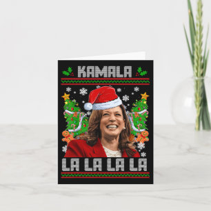 Cartão Funny Kamala Harris 2024 Natal Comma La Men Wo