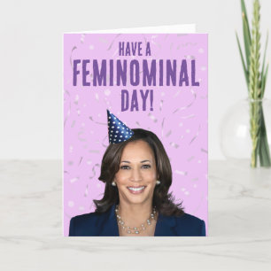 Cartão Funny Kamala Harris Aniversário - Dia Feminominal