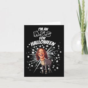 Cartão Funny Kamala Harris Donkey Halloween Presidente Co