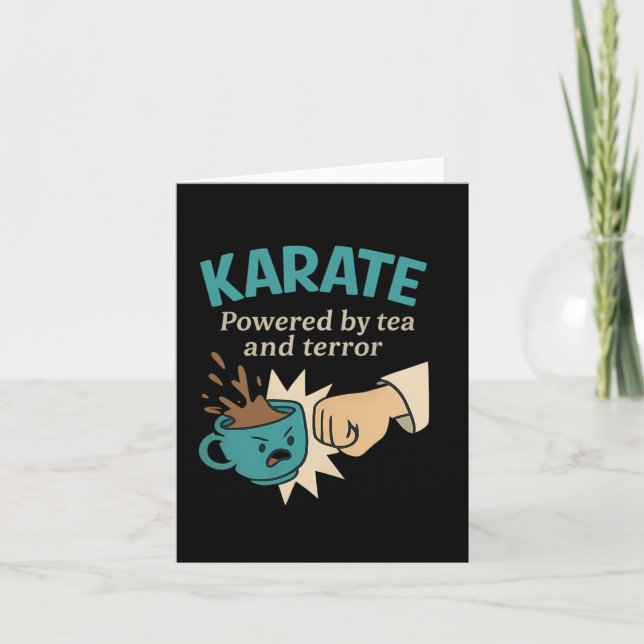 Cartão Funny Karate Martial Humor Acionado (Frente)