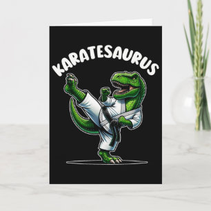Cartão Funny Karatesaurus Dinossauro T Rex Em Karate Gi B