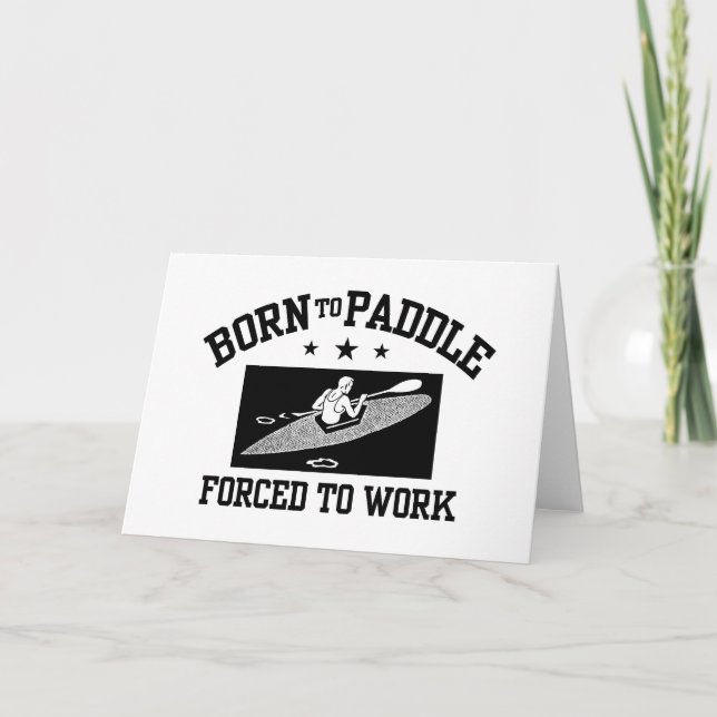 Cartão Funny Kayaking (Frente)