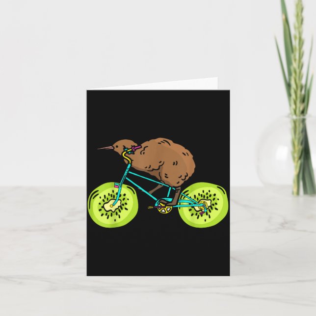 Cartão Funny Kiwi Biker Cycling Gift New Zealand  (Frente)