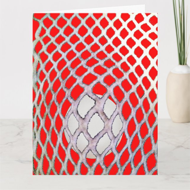 Cartão Funny Lacrosse Birthday (Frente)