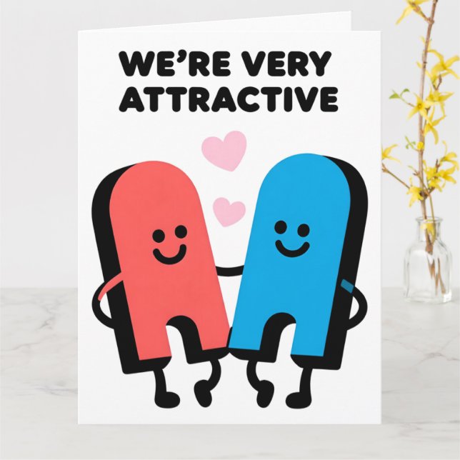 Cartão Funny Magnet Love Valentine Greeting Card (Flor Amarela)
