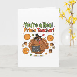 Cartão Funny Math Teacher Thanksgiving Card – Turkey