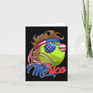 Cartão Funny Merica Tênis Ball e U.A Flag Sungs 4th