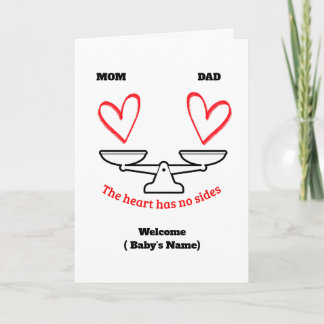 Cartão Funny Mom vs Dad Balance Greeting Card - Personali
