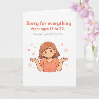 Cartão Funny Mother's Day Card – Sorry for Everything fro