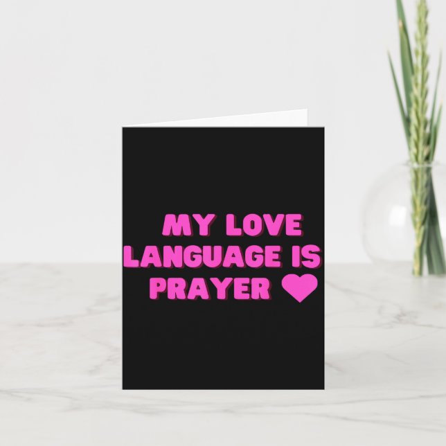 Cartão Funny My Love Language Is Prayer Jesus Christian  (Frente)