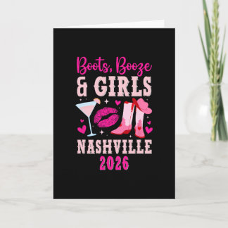 Cartão Funny Nashville Girls Trip 2026 Girls Vacation Nas