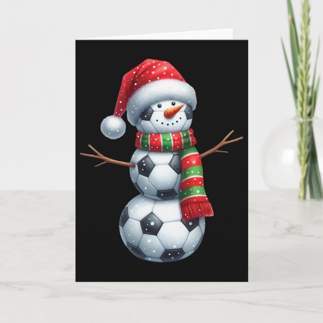 Cartão Funny Natal Futebol Bílis Boneco de Neve  (Frente)