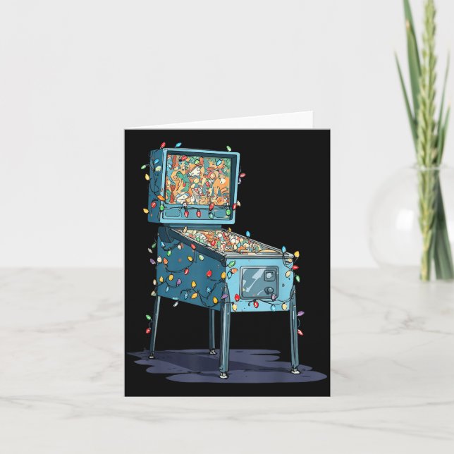 Cartão Funny Nball Machine Christmas Graphics Lights Love (Frente)