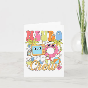 Cartão Funny Neuro Crew Summer Vibe Neurology Equipe de E