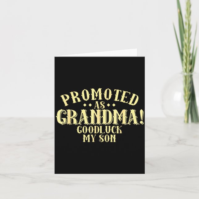 Cartão Funny New Grandma Promotion Quote Grandmother Humo (Frente)