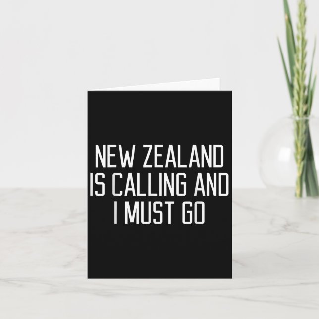Cartão Funny New Zealand Quote  (Frente)