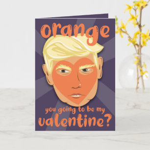 Cartão Funny Orange Heart Donald Trump DIA DE OS NAMORA