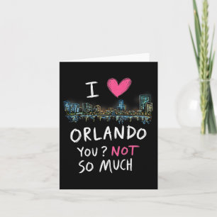 Cartão Funny Orlando Florida Night Skyline Vintage Premiu