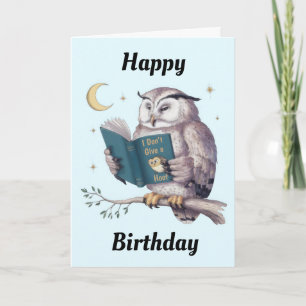 Cartão Funny Owl Birthday