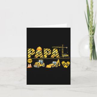 Cartão Funny papa Construction Excavator Kids Matching