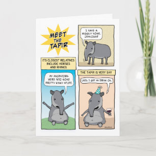 Cartão Funny Party Like a Tapir Birthday