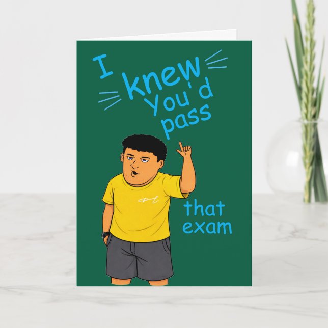 Cartão funny Passed the bar exam card (Frente)