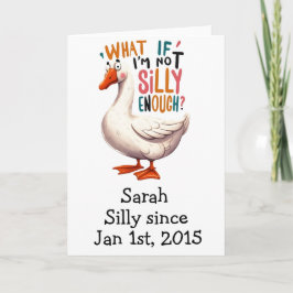 Cartão Funny Personalized Birthday Card - Silly Goose