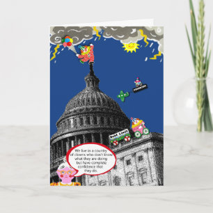 Cartão Funny political greeting card